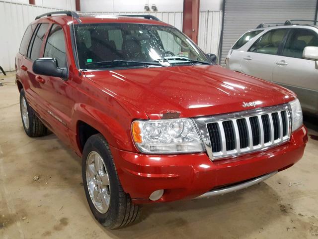 1J4GW58NX4C340779 - 2004 JEEP GRAND CHER RED photo 1