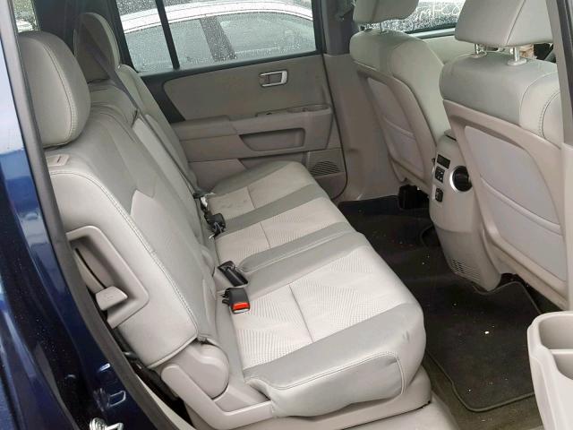 5FNYF4H22FB038872 - 2015 HONDA PILOT LX BLUE photo 6