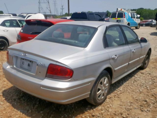 KMHWF25S94A955907 - 2004 HYUNDAI SONATA GL SILVER photo 4