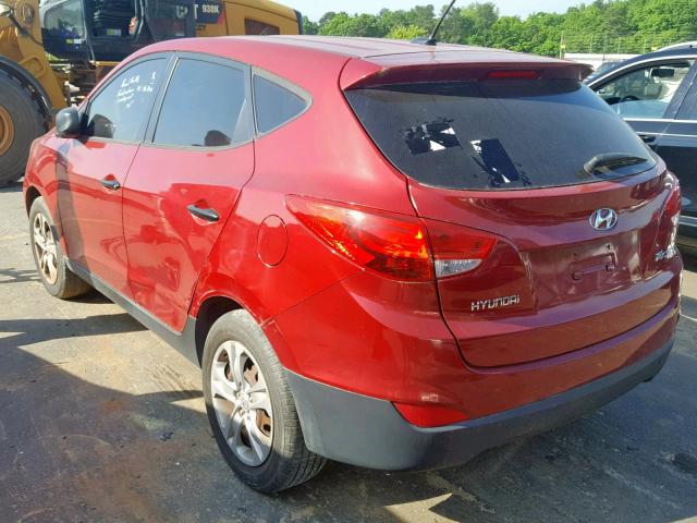 KM8JT3AB5CU469199 - 2012 HYUNDAI TUCSON GL RED photo 3