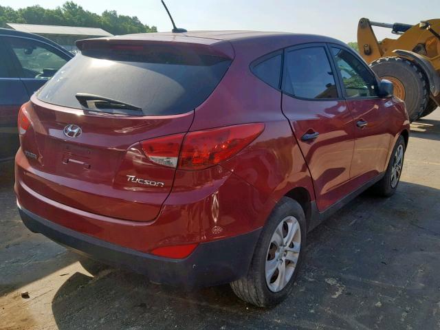 KM8JT3AB5CU469199 - 2012 HYUNDAI TUCSON GL RED photo 4