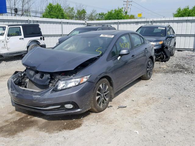 19XFB2F98DE045366 - 2013 HONDA CIVIC EXL GRAY photo 2