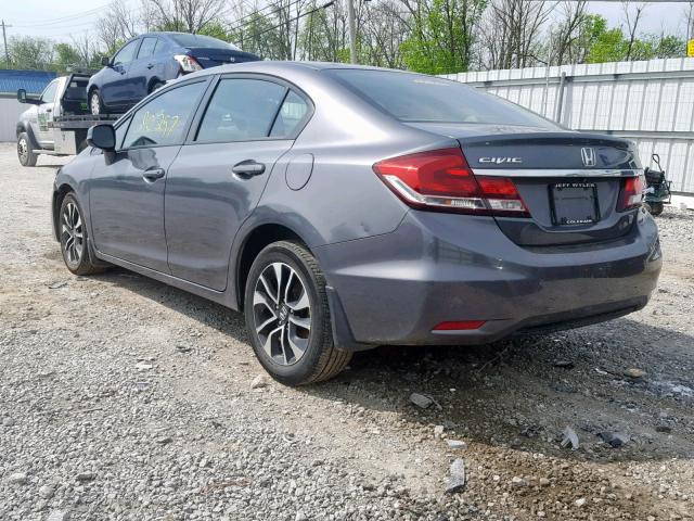 19XFB2F98DE045366 - 2013 HONDA CIVIC EXL GRAY photo 3