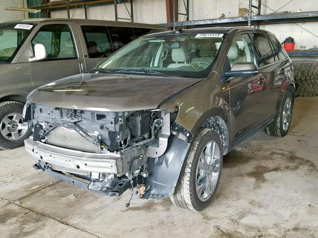 2FMDK3KC2DBC16551 - 2013 FORD EDGE LIMIT GRAY photo 2