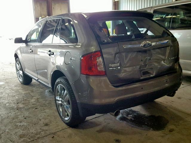 2FMDK3KC2DBC16551 - 2013 FORD EDGE LIMIT GRAY photo 3