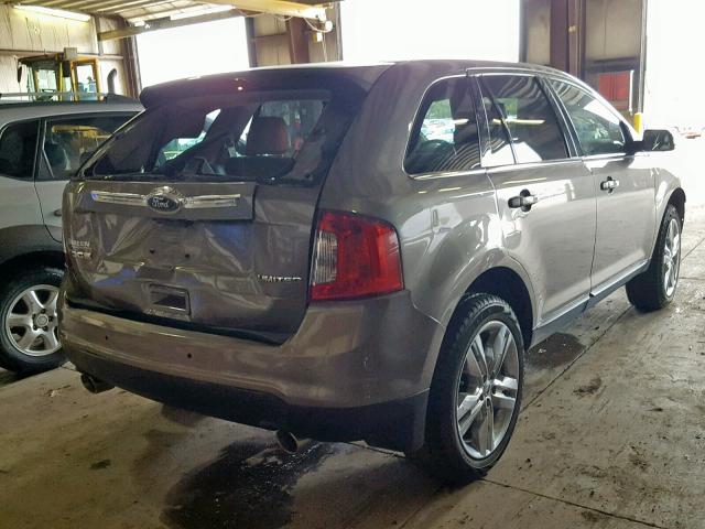 2FMDK3KC2DBC16551 - 2013 FORD EDGE LIMIT GRAY photo 4