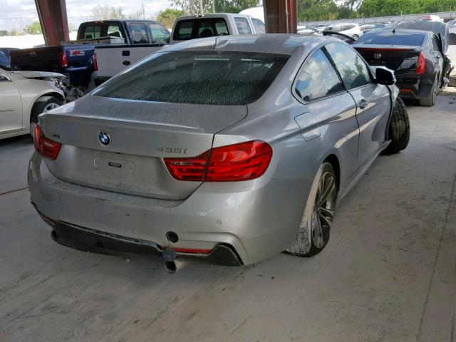 WBA3R5C59EF784767 - 2014 BMW 435 XI SILVER photo 4