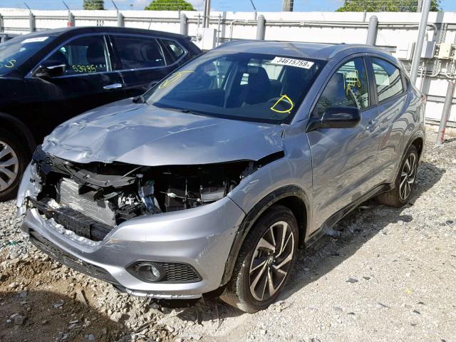 3CZRU5H19KG702218 - 2019 HONDA HR-V SPORT SILVER photo 2