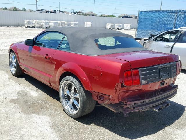 1ZVFT85H665215020 - 2006 FORD MUSTANG GT RED photo 3