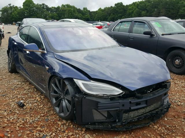 5YJSA1E29HF224614 - 2017 TESLA MODEL S أزرق صورة 1