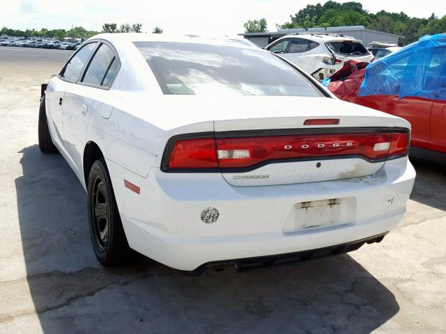 2C3CDXAG8EH220015 - 2014 DODGE CHARGER PO WHITE photo 3