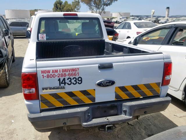 1FTKR1AD0APA45082 - 2010 FORD RANGER WHITE photo 6