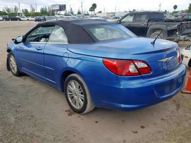 1C3LC55R68N629757 - 2008 CHRYSLER SEBRING TO BLUE photo 3