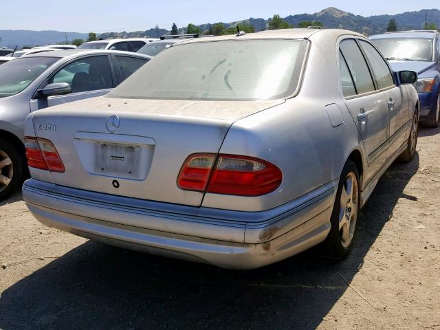 WDBJF65JX1B208284 - 2001 MERCEDES-BENZ E 320 SILVER photo 4