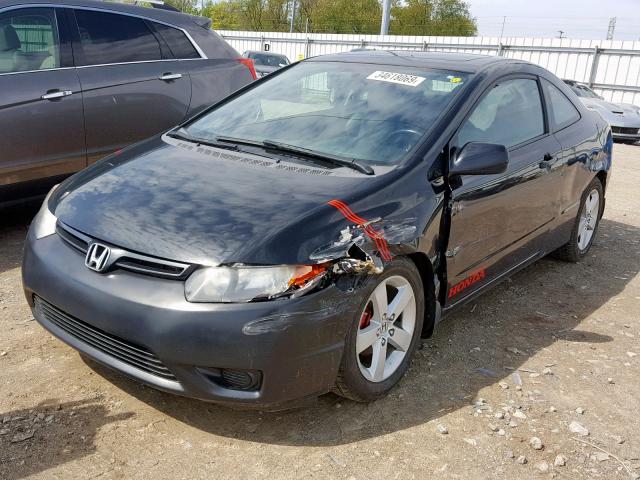 2HGFG12958H510456 - 2008 HONDA CIVIC EXL BLACK photo 2