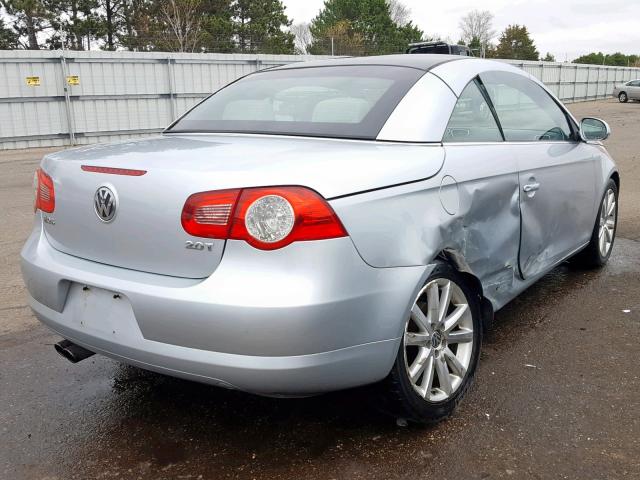 WVWBA71F37V010844 - 2007 VOLKSWAGEN EOS 2.0T SILVER photo 4