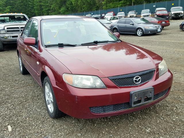 JM1BJ225630185654 - 2003 MAZDA PROTEGE DX MAROON photo 1