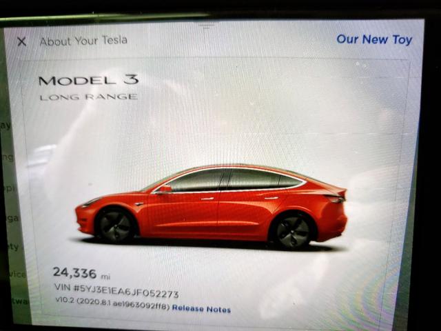 5YJ3E1EA6JF052273 - 2018 TESLA MODEL 3  photo 8