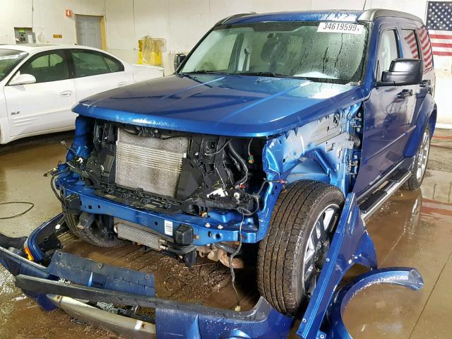 1D4PU4GK9AW165516 - 2010 DODGE NITRO HEAT BLUE photo 2