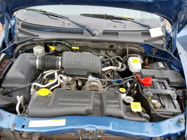 1D7HG38N44S552858 - 2004 DODGE DAKOTA QUA BLUE photo 7