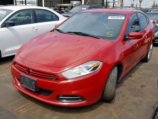 1C3CDFBA2DD143058 - 2013 DODGE DART SXT RED photo 2