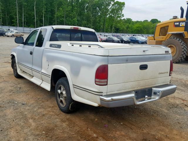 1B7GL23XXVS186846 - 1997 DODGE DAKOTA WHITE photo 3