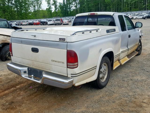 1B7GL23XXVS186846 - 1997 DODGE DAKOTA WHITE photo 4