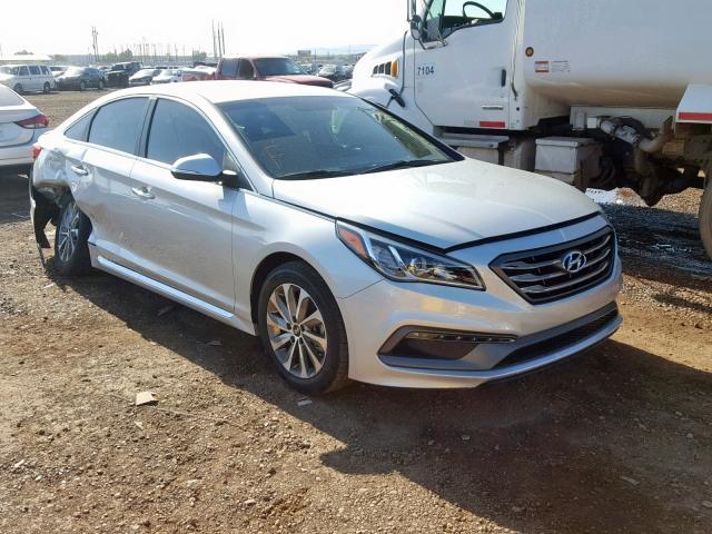 5NPE34AF6FH202005 - 2015 HYUNDAI SONATA SPO SILVER photo 1