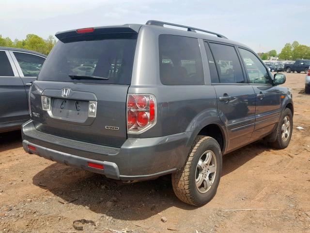 5FNYF183X8B045613 - 2008 HONDA PILOT SE CHARCOAL photo 4