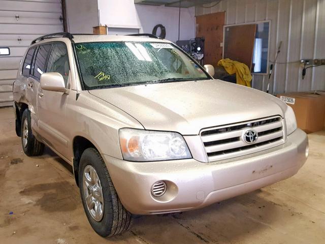 JTEDD21A240076121 - 2004 TOYOTA HIGHLANDER GOLD photo 1