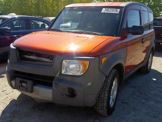 5J6YH28514L021879 - 2004 HONDA ELEMENT EX ORANGE photo 2