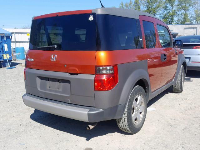 5J6YH28514L021879 - 2004 HONDA ELEMENT EX ORANGE photo 4