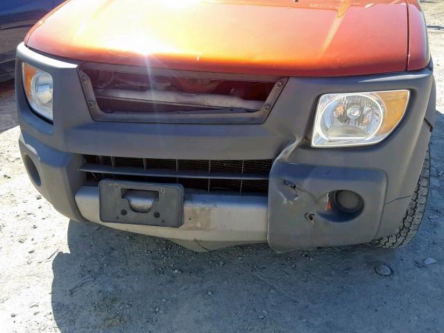 5J6YH28514L021879 - 2004 HONDA ELEMENT EX ORANGE photo 9