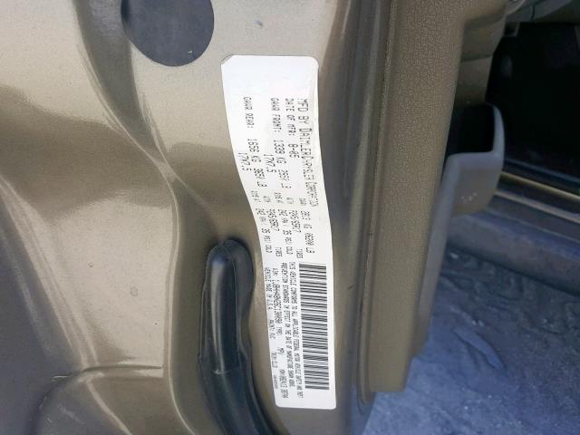 1J8HH48N26C130090 - 2006 JEEP COMMANDER GOLD photo 10