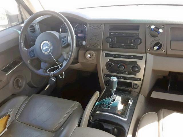 1J8HH48N26C130090 - 2006 JEEP COMMANDER GOLD photo 9