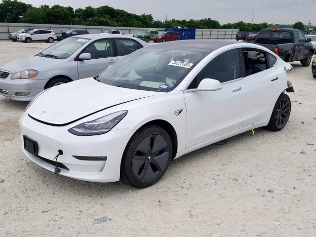 5YJ3E1EA5JF017370 - 2018 TESLA MODEL 3 WHITE photo 2