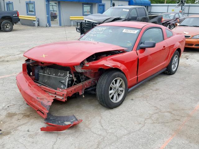1ZVFT80N465146440 - 2006 FORD MUSTANG RED photo 2
