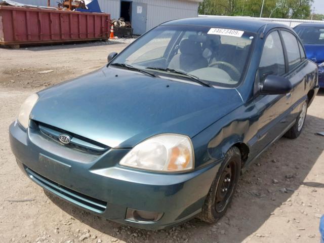 KNADC125736280442 - 2003 KIA RIO GREEN photo 2