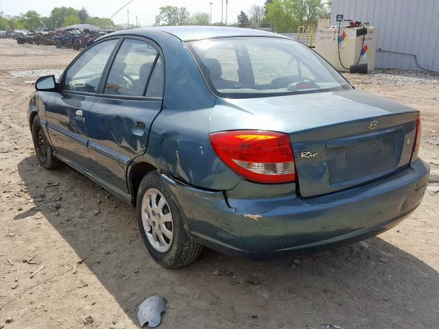 KNADC125736280442 - 2003 KIA RIO GREEN photo 3