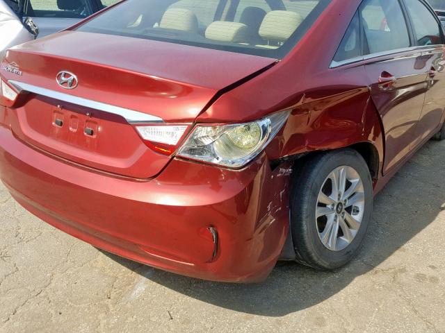 5NPEB4AC7CH423424 - 2012 HYUNDAI SONATA GLS MAROON photo 9