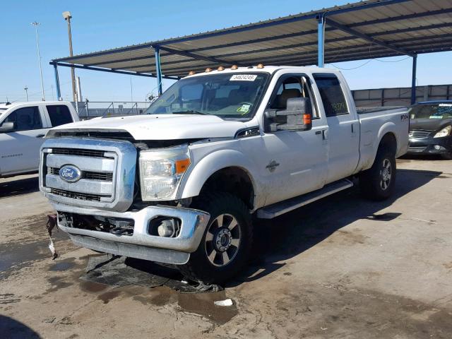 1FT7W2BT0BEC23757 - 2011 FORD F250 SUPER WHITE photo 2