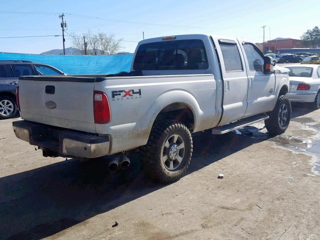 1FT7W2BT0BEC23757 - 2011 FORD F250 SUPER WHITE photo 4