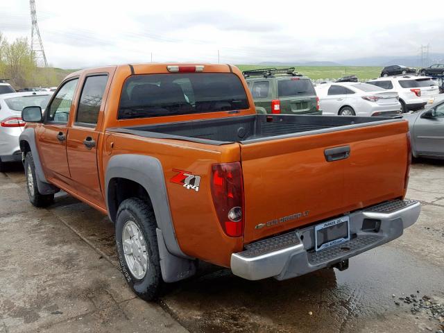 1GCDT13E978122034 - 2007 CHEVROLET COLORADO ORANGE photo 3