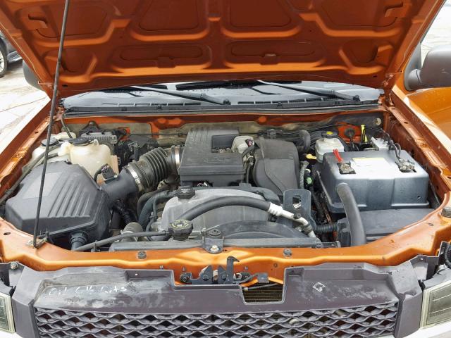 1GCDT13E978122034 - 2007 CHEVROLET COLORADO ORANGE photo 7