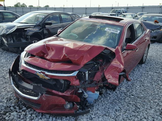 1G11H5SL8EF245773 - 2014 CHEVROLET MALIBU LTZ 勃艮第红 照片 2