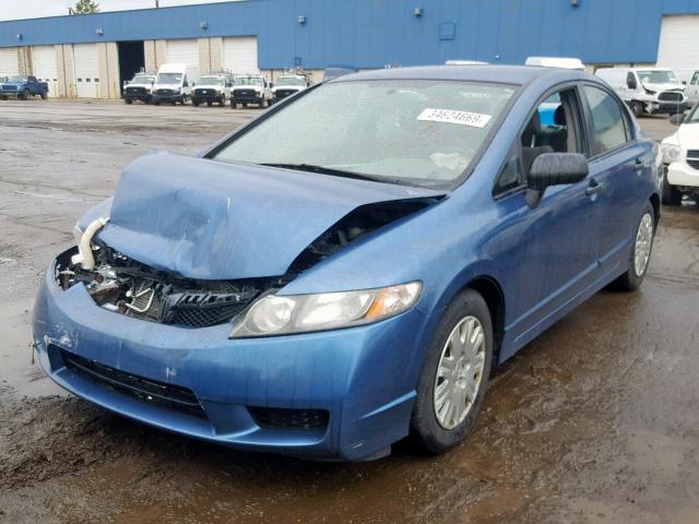 2HGFA16319H342470 - 2009 HONDA CIVIC VP BLUE photo 2