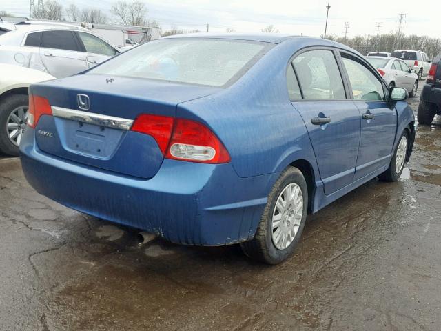 2HGFA16319H342470 - 2009 HONDA CIVIC VP BLUE photo 4