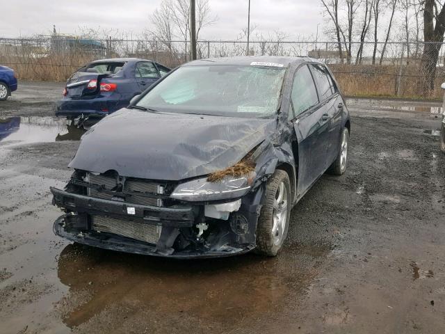 3VWW57AU2KM001461 - 2019 VOLKSWAGEN GOLF S BLACK photo 2