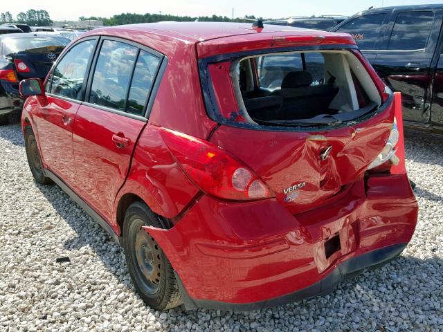 3N1BC1CP7AL424524 - 2010 NISSAN VERSA S RED photo 3