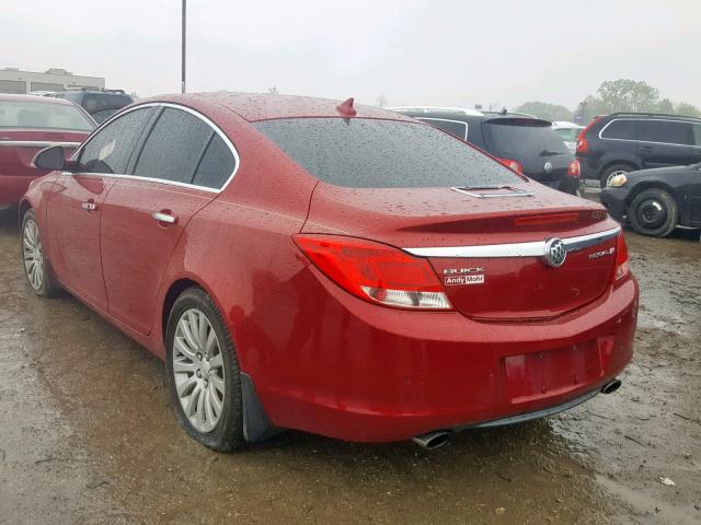 2G4GS5EV3C9214139 - 2012 BUICK REGAL PREM BURGUNDY photo 3